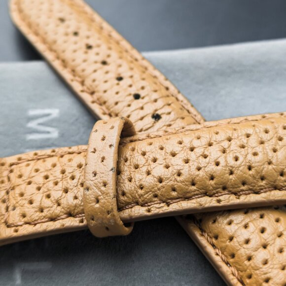 18mm Michele Watch Band Tan Leather SAME DAY SHIPPING - Picture 4 of 6